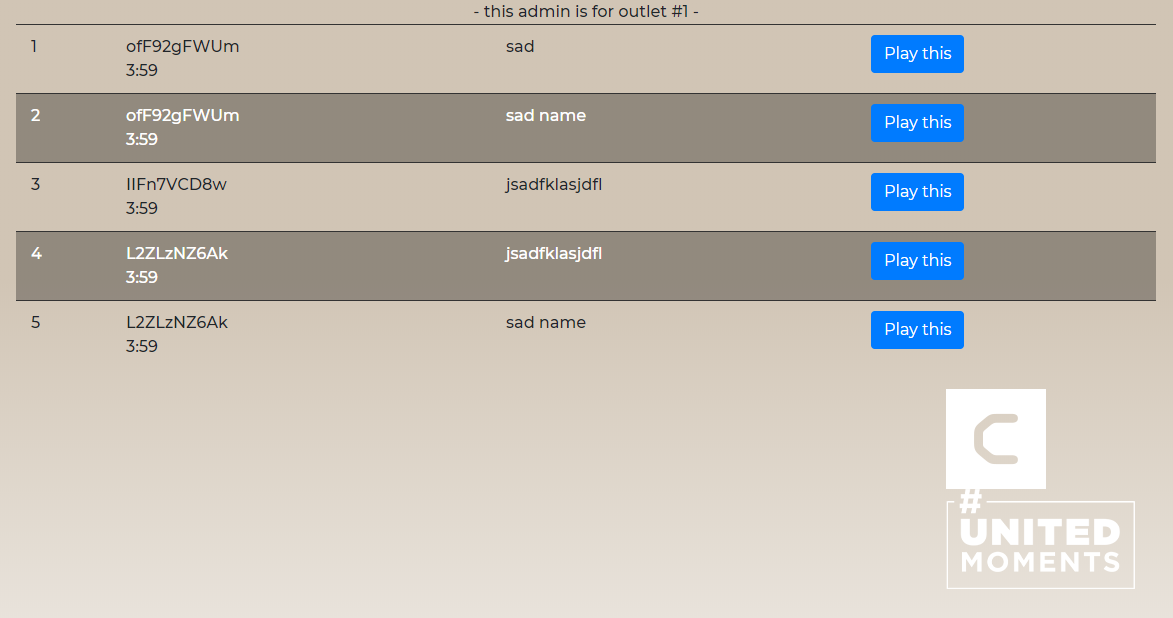 United Moment Music Admin